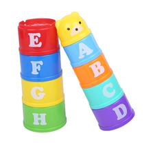 Stack ddb-512 STACK CHILDRENS SLEEVE CUPS Puzzle Layer Cascade baby Play stack Laminated Cup Rainbow Stack Cup