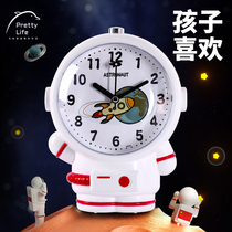 2021 New Smart Astronaut Alarm Clock Elementary School Kids Special Wake Up God Instrumental Children Boy Cartoon Night Light Clocks