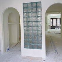 Sales office super white glass brick color screen hot melt hollow crystal square frosted brick Crystal brick solid curtain wall