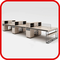 Office table double 4 four creative simple staff station screen staff Table Office table and chair combination