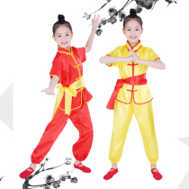 Childrens martial arts performance Competition of martial arts Tai Chi Kung Fu Costume Long Short Sleeve Male Girl Young Girl Clothes Primary And Middle School Students