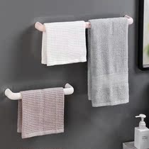 Towel rack non-perforated toilet Net red bathroom hanger artifact drying bath towel shelf toilet hanging pole single pole