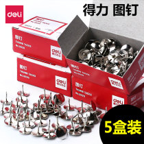 Deli pushpin press nail pushpin painting diy custom photo pin small lengthened nail wall nails handmade 5 boxes