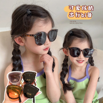 Childrens sunglasses 2023 new girls sunscreen polarized glasses baby anti-UV 100 hitch male girl sunglasses