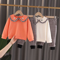 Girls autumn suit 2020 new baby girl children clothes foreign style children long sleeve two-piece set 1-5 years old