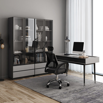 Haoyi light luxury floor bookcase simple modern living room multifunctional home wall locker glass door wine cabinet
