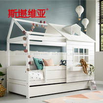 LIFETIME Denmark imported children's multifunctional variable height assembly children's fun up and down personality solid wood bed
