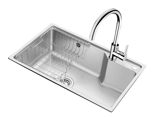 Olin sink single-slot set stainless steel sink washbasin set single-slot thickened CT109 with taps