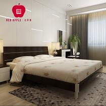 Classic Red Apple Furniture Furniture Furniture bed 1 5 m row skeleton board bed double bed R801-23 simple modern