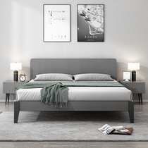 Eurasian Imperial Nest solid wood bed Simple 1 8-bed small apartment master bedroom Modern double 1 5-meter rental economy net red bed