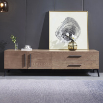 Fimax Nordic style solid wood TV cabinet Modern simple small apartment living room Ash wood TV cabinet household storage