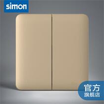 I6 Series Two-Position Single Switch Anti-leakage Simon Simon Red Star Meikailong Nanping Shopping Mall