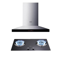 Boss range hood package counter same large suction range hood gas stove combination package