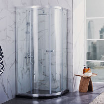 Jiumu 04 series fan-shaped shower room (including stone base) dry and wet separation small apartment bathroom bathroom bathroom glass room