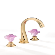 French THG glazed handle three-hole basin faucet home environmental protection Health modern simple style high texture