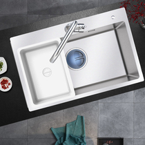 JOMOO Jiu Mu anti-scratch and oil-resistant mother handmade sink embedded stainless steel sink 06203-CZ-1