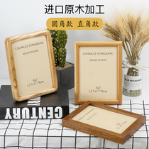 Photo frame swing table hanging wall Custom 6 Inch Solid Wood Seven Inch Six Inch Brief Creative Rounded Corners Environmental Protection 5 7 8 10 Inch a4