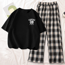 Junior high school student fashion girl girl sports and leisure suit female summer thin womens clothing 2021 new summer clothes