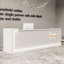 Modern simple beauty salon clothing women's clothing shop bar counter cash register company light luxury paint front desk reception desk