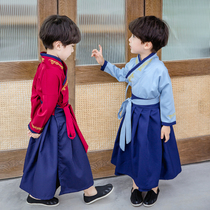 Original Hanfu Boys Chunqiu Tang suit children Chinese style full suit ancient costume Super fairy son young master Chinese school suit
