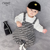  NEXT Kiddy autumn newborn clothes Male baby one-piece baby full moon Western style harem climbing clothes go out