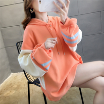Pregnancy Woman Dress Spring Autumn Season Thin sweatshirt loose with long section 2020 new Korean version Fashion Even cap Long sleeves Chaoty Hot Mother