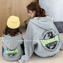 South Korean Fried Street pro spring clothes mother-daughter woman dress high-end foreign air long sleeve Korean version with hat guard coat jacket