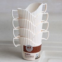 8 cup holders thickened disposable paper cups Cup holders Cup Anti-hot hand insulation cup cover paper cup holders plastic cups Tea Holders