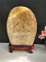 Golden bamboo bamboo leaf stone Zhaocai Town House collection ornamental stone