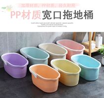 Thickened single drum single mop pool hotel rubber cotton mop bucket simple rectangular disposable long mop bucket