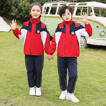Primary school uniforms British Academy style class uniforms childrens red assault clothes thickened kindergarten Garden uniforms autumn and winter
