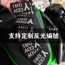 Book a laser hollowed-out reflective magic sticker chapter Digital English letter numbered helmet sticker Tactical Morale Badge