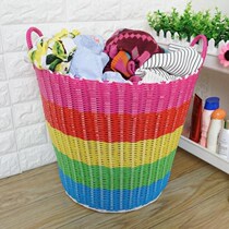 Plastic frame basket laundry basket clothing Lou blue toy box dirty clothes storage basket clothing home bedroom