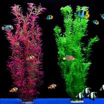 Fish tank decoration simulation water grass aquarium landscaping package soft water grass plastic grass Rear View large high green grass