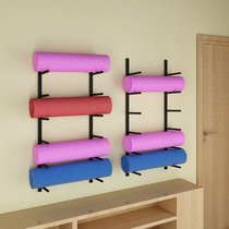 Yoga mat storage rack finishing rack household gun barrel wall mounting rack fitness room sports equipment rack