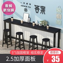 Wall bar Household partition bar High-legged table Rectangular simple dining table Milk tea shop Slender bar table Narrow table