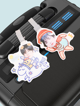  Tanabata couple luggage tag custom photo cartoon creative single multiplayer acrylic boarding pass suitcase tag