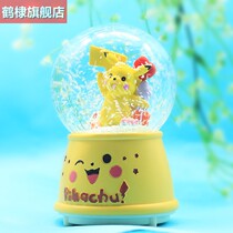 JE ROU Pokémon Crystal Ball Music Box Christmas Eve Birthday Gift Girlfriend Pikachu Christmas Gift