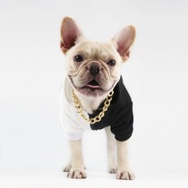 Pet dog jewelry local tyrant gold necklace fashion cat dou teddy gold chain necklace photo outfit cool props