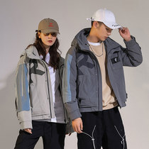 Frock large size goose down Parker down jacket female couple tide brand new trend handsome winter coat male personality