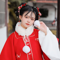 Hanfu headdress Red Berry hairclip New Year flower tassel edge clip Chinese style clip accessories female ancient hair accessories