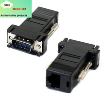 Mecall New VGA Extender Male To Lan Cat5 Cat5e RJ45 Ethernet