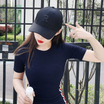 Duck Tongue Cap Children Summer Han Prints Chains Chains 100 Hitchhiking Children Black Baseball Cap Mens Spring Autumn 2021 Pops