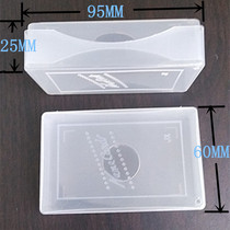 Business card box Plastic transparent 100 cards wrapping paper storage box for business card desktop business box