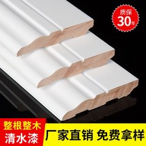 American white pure solid wood skirting line whole wood floor paint European antique open paint floor corner