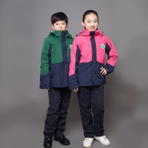 Ningbo City Four Eyes Primary School Winter Set Golden Bird School Uniform J