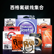 Sigers Star Carbon Line White Label Fluorocarbon Vegetarian Road Sub main line Fishing Fish Line Japan Black Silver Elevation End