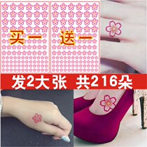 Yang Ying star with instep peach Angelababy waterproof Japanese and Korean cherry blossom tattoo stickers a total of 216 flowers 065