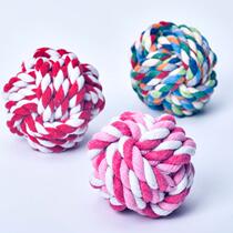 Dog Grinding String Knot Toy Teddy Koji Small and Medium-sized Dog Puppy Bite Resistant and Depressed Tooth Cleansing Hemp Ball Wool Ball