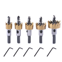  High speed steel hole opener 5pcs Thin sheet iron hole drill bit 16-30mm stainless steel set